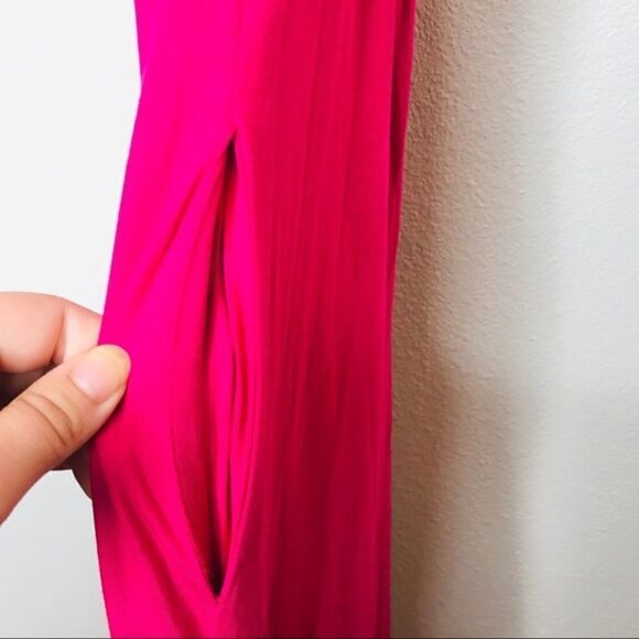 𝅺rachel Zoe Blousen Halter Pink Fuchsia Midi Dress - Picture 8 of 11